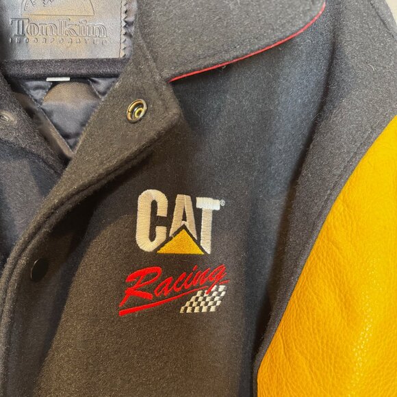 Vintage "CAT Racing" Jacket | Caterpillar | Authentic Leather & Wool | Medium - Picture 4 of 9